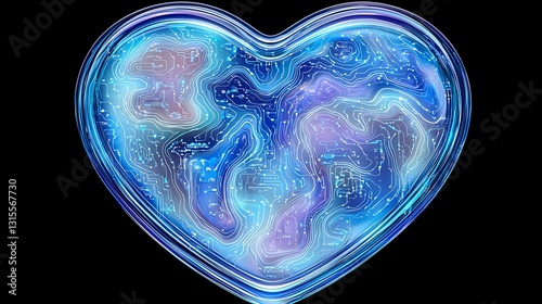 Digital Heartbeat: Abstract Love.