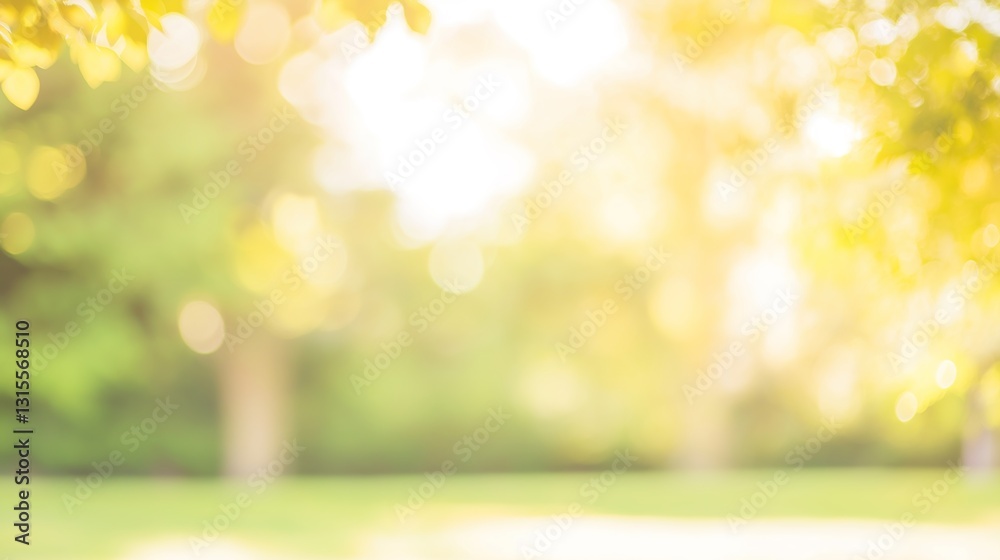 Obraz premium Tranquil forest bathed in soft sunlight, earthy tones blending harmoniously, evoking peace and natural serenity.