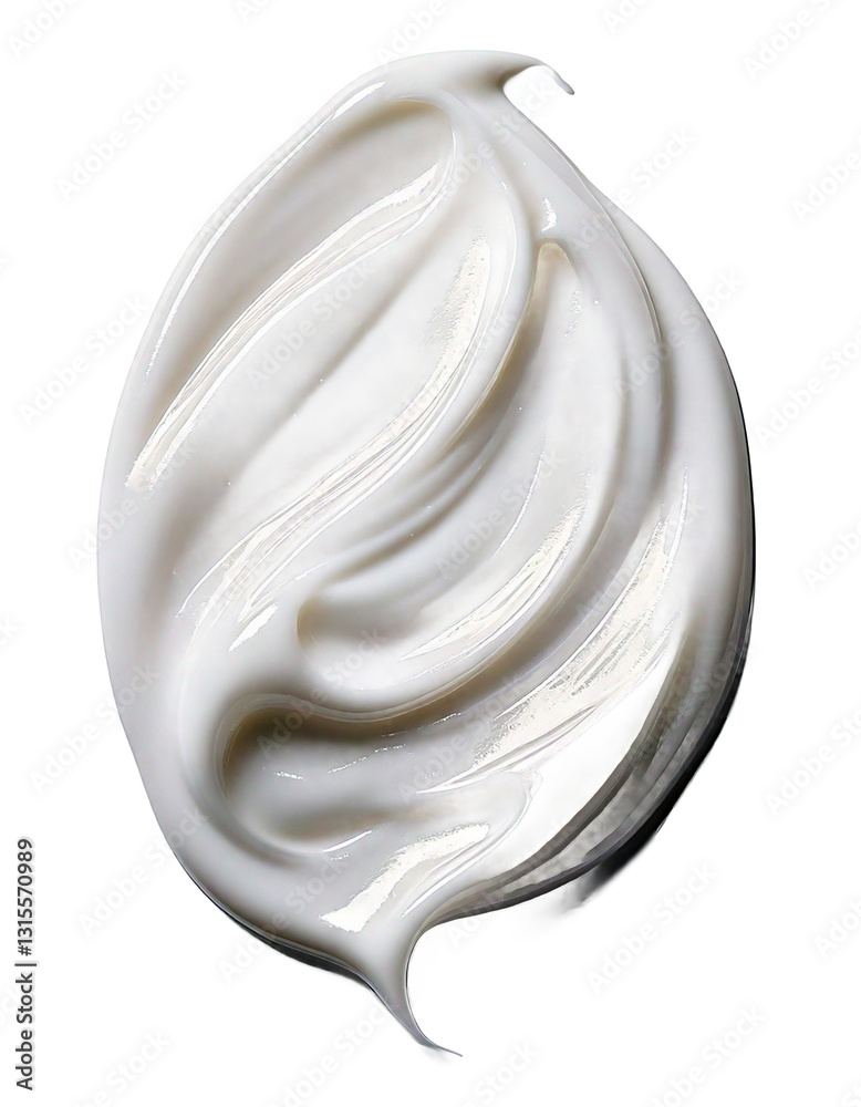 whipped cream isolated on transparent background, PNG file, cream of cream, Creamy cosmetic texture