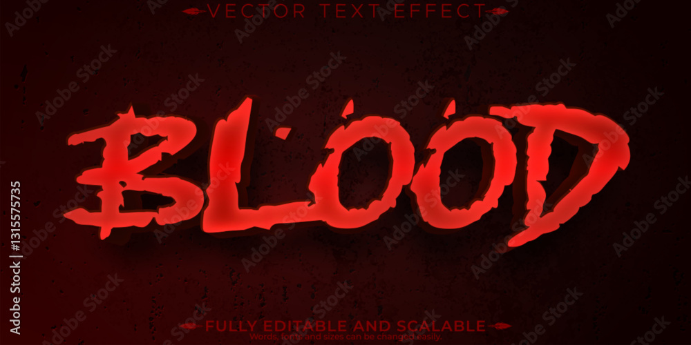 Fotografie Horror  text effect, editable blood and scary text style