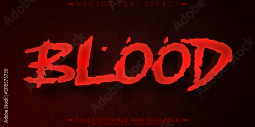 Horror  text effect, editable blood and scary text style