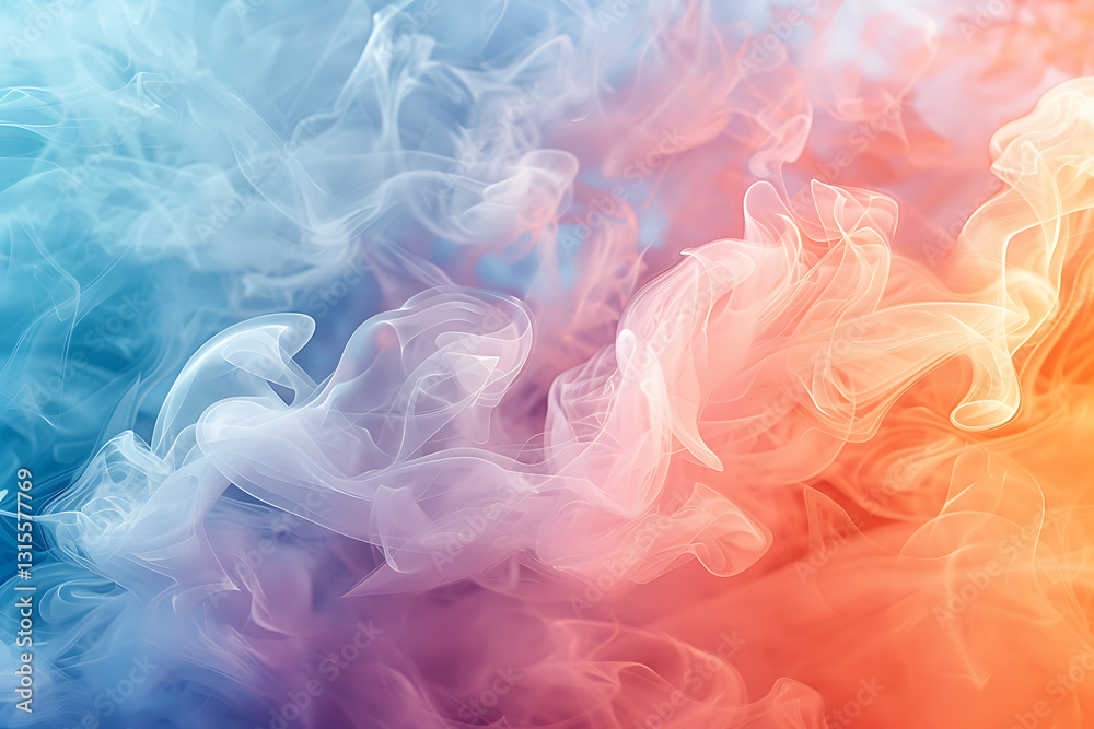 Obraz premium pastel abstract backgrounds, hot sale banner with light pink and blue pastel gradient texture and film grain no people or words, with space for text