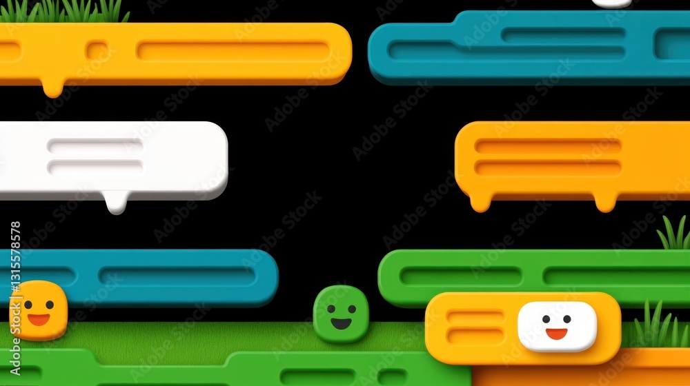 Cheerful message bubbles background for communication, conversation, or marketing usage Cheerful message bubbles background for communication, conversation, or marketing usage