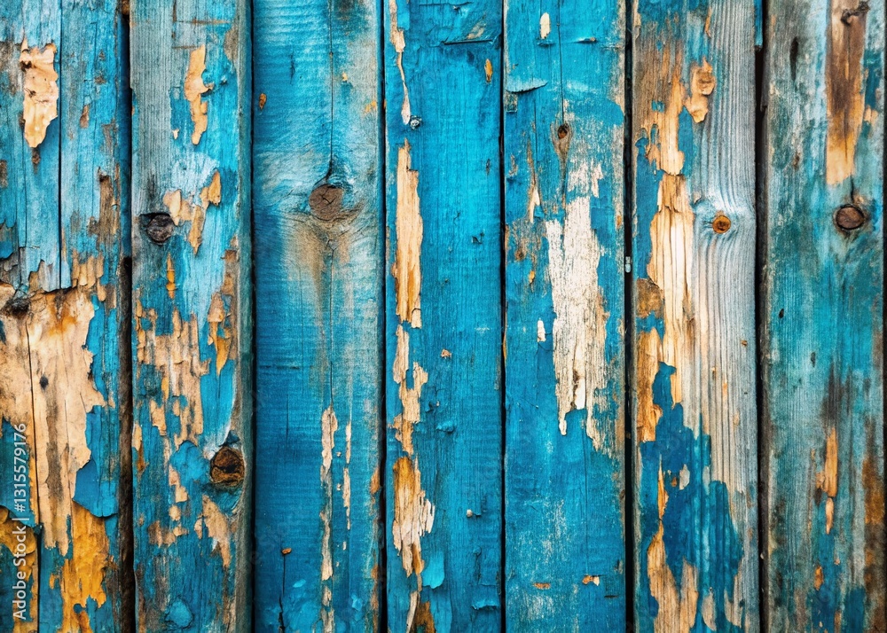 Weathered Blue Wooden Fence with Peeling Paint: Rustic Background Texture Weathered Blue Wooden Fence with Peeling Paint: Rustic Background Texture