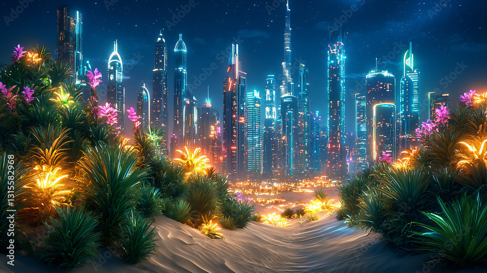 Fototapeta premium desert oasis dubai,