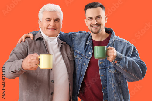Young man and his father wi...