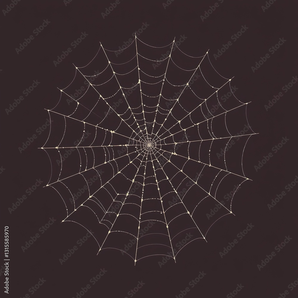 Obraz premium Cherry Red & Gold Cobweb Brush, Vertical Split