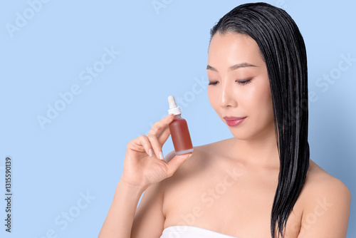Beautiful Asian woman with ...