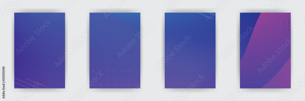 Purple gradient phone templates, minimal design, white background, social media post Purple gradient phone templates, minimal design, white background, social media post