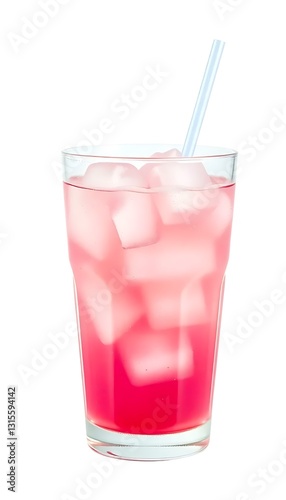 Wallpaper Mural Refreshing Pink Soda Drink Ice Cubes Sweet Summer Cocktail Torontodigital.ca