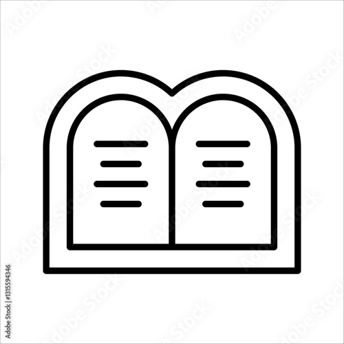 ten commandments Icon Symbol isolated white background. vector illustration. color editable.