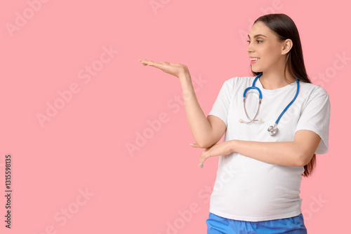 Beautiful young pregnant do...