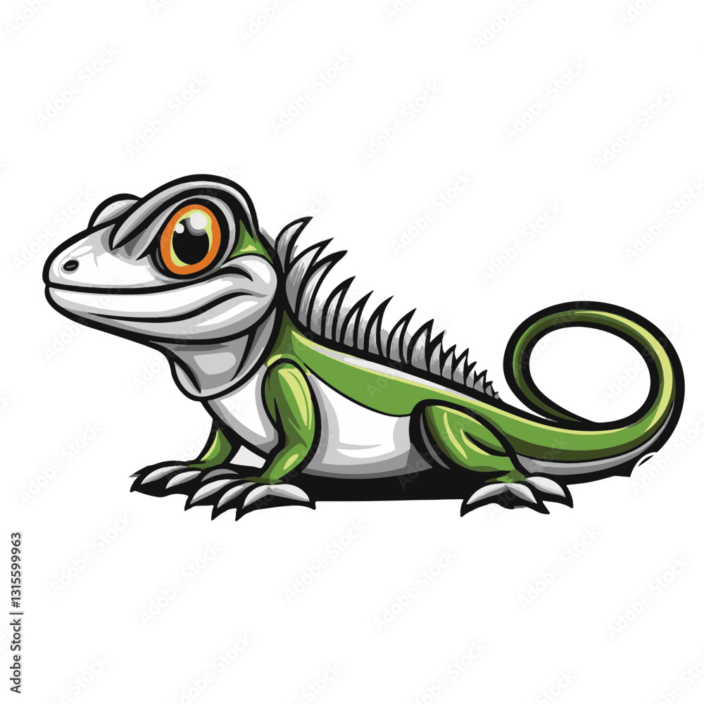 Obraz premium Gecko Simple Vector Logo