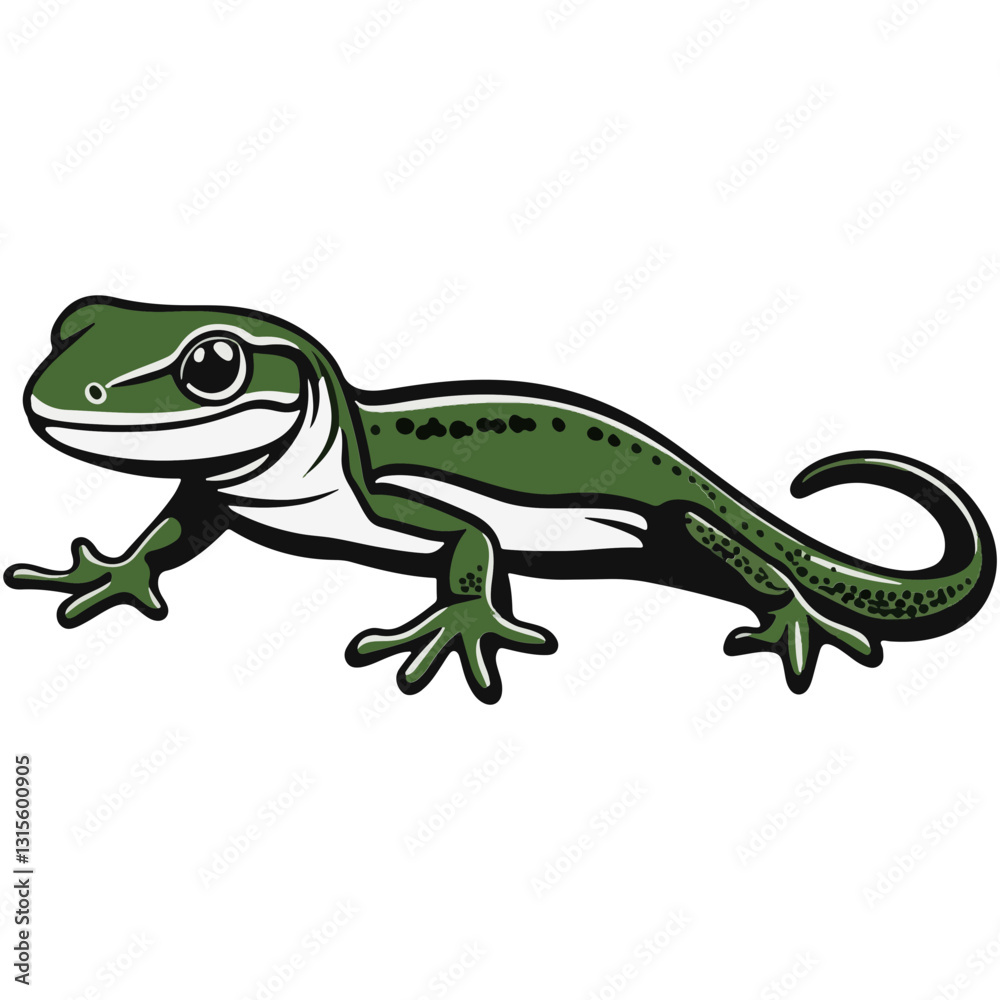 Obraz premium Gecko Simple Vector Logo