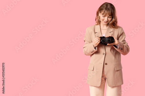 Beautiful young woman with ...