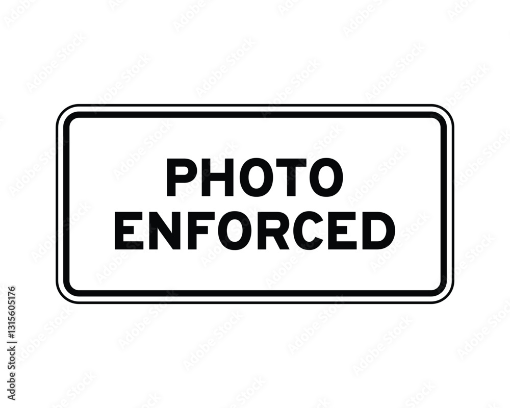 Traffic Laws Enforced by Camera US Road Sign High Quality Stock Vectorial Image Traffic Laws Enforced by Camera US Road Sign High Quality Stock Vectorial Image