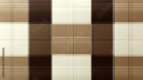 Creating a seamless tartan pattern in chocolate brown graphic design urban environment aesthetic concept for high fidelity visuals photo