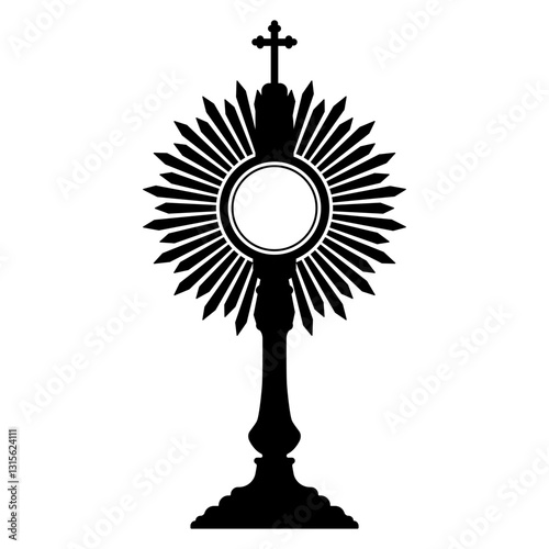 Silhouette of a monstrance icon symbol