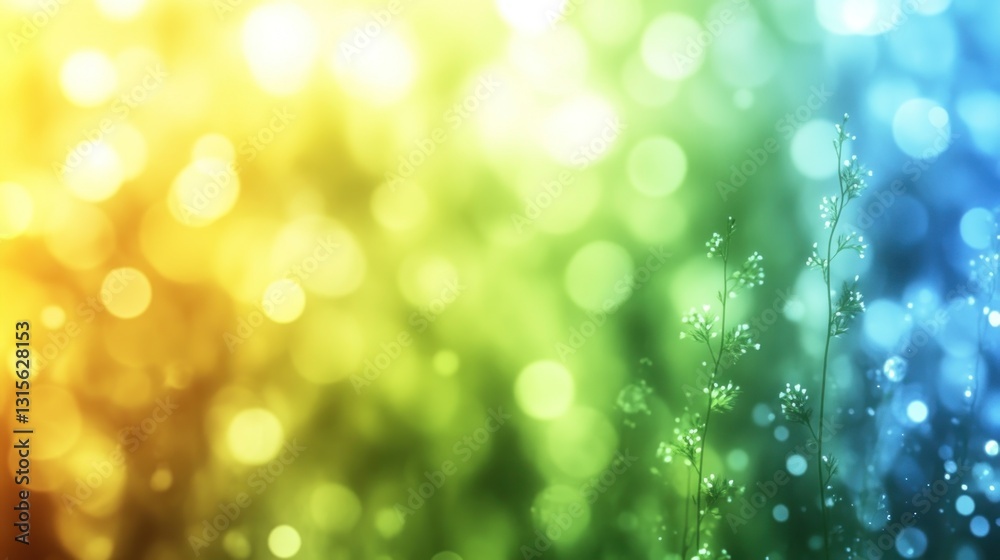Obraz premium Colorful bokeh field background