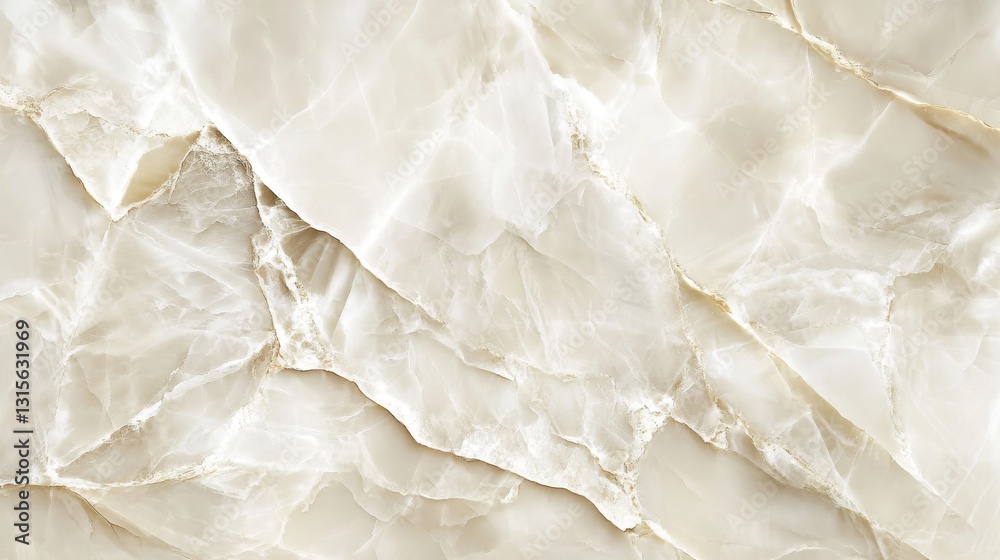 Obraz premium Premium cream marble with wispy gray streaks floating like silk ribbons, delicate natural stone patterns creating dimensional depth, crystalline surface with subtle light interaction, sophisticated