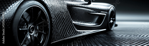 Photography, abstract, automotive design, luxury car close-up, sleek black curves, modern sports car, high-performance vehicle, dark aesthetic, glossy finish.