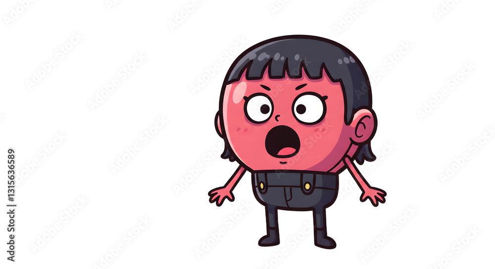 Surprised Cartoon Character Illustration Surprised Cartoon Character Illustration