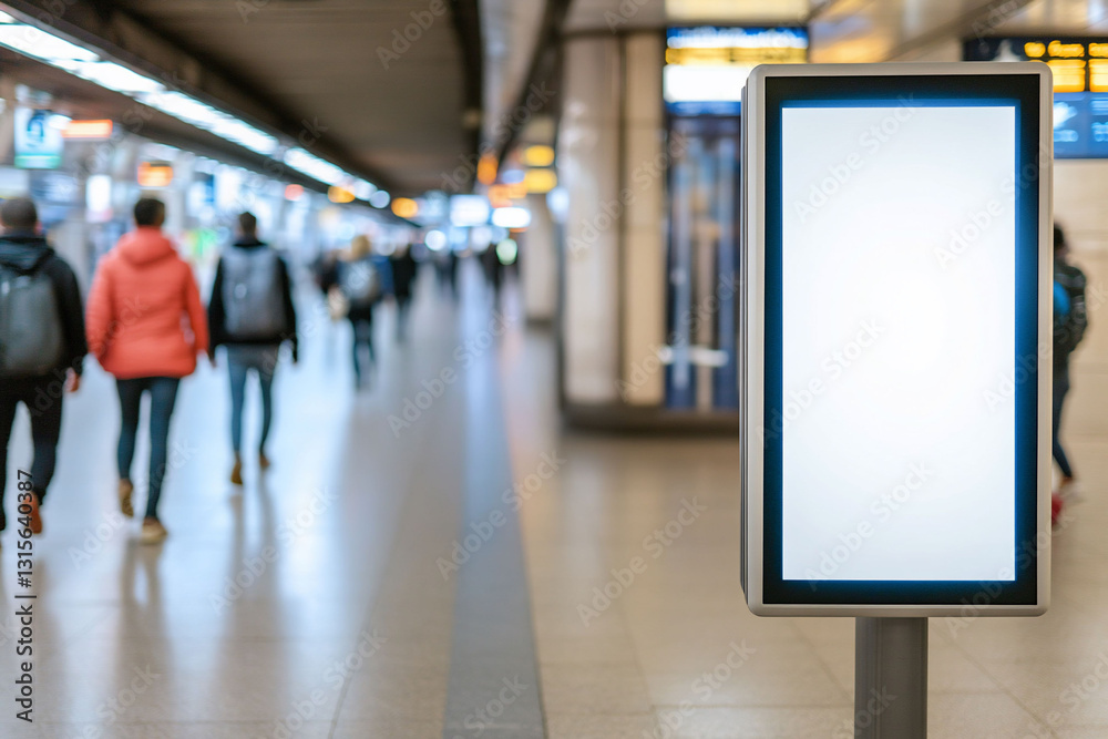Blank Digital Display in Transit Setting Blank Digital Display in Transit Setting