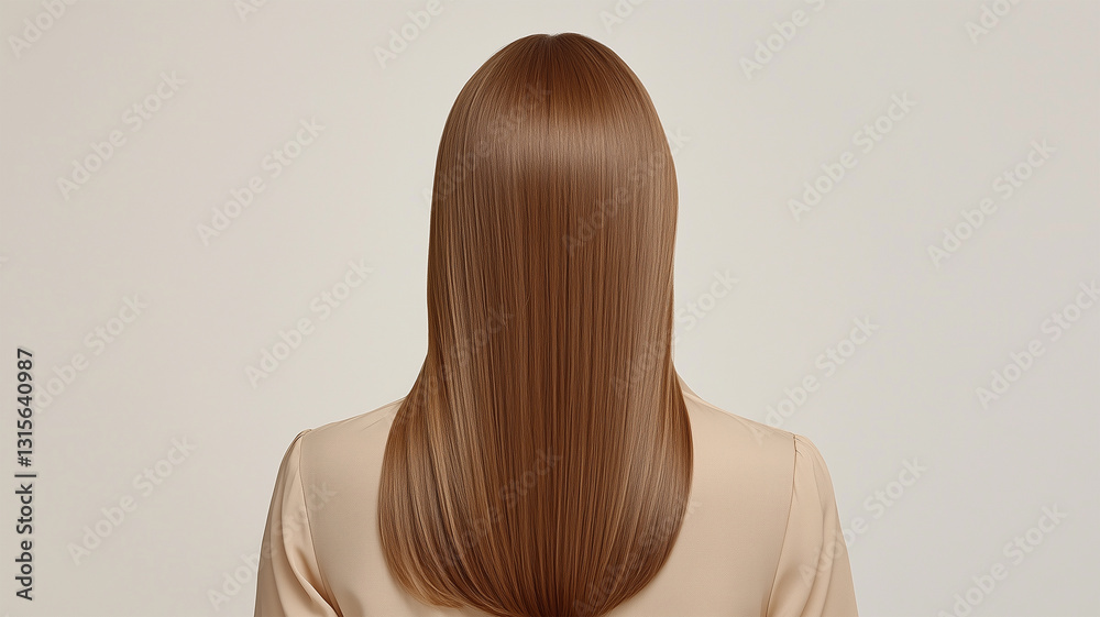 Obraz premium ナチュラルなストレートヘアの後ろ姿