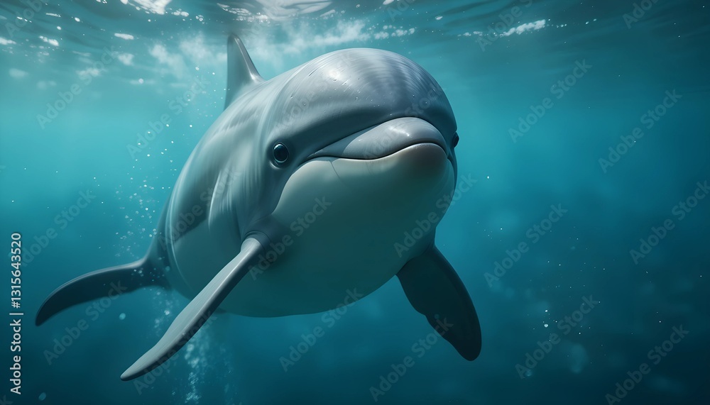 Fototapeta premium dolphin swimming in the water