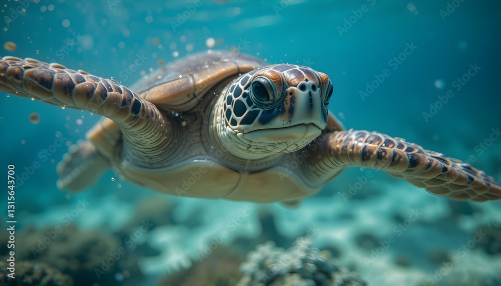 Obraz premium sea turtle swimming in the sea