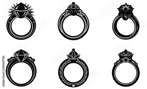 Signet Ring silhouette vector