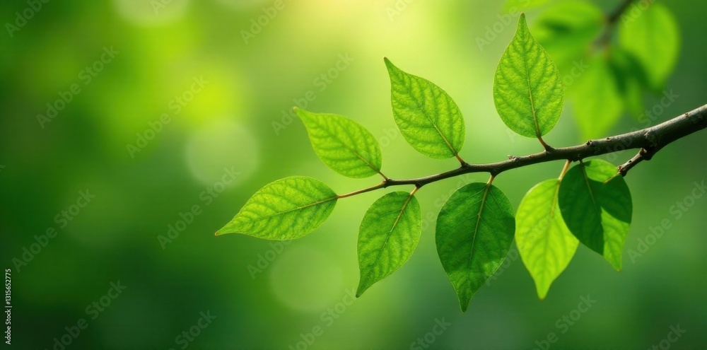 Close-up of a tree branch with interconnected leaves forming a natural family relation line , foliage, organic, branches Close-up of a tree branch with interconnected leaves forming a natural family relation line , foliage, organic, branches