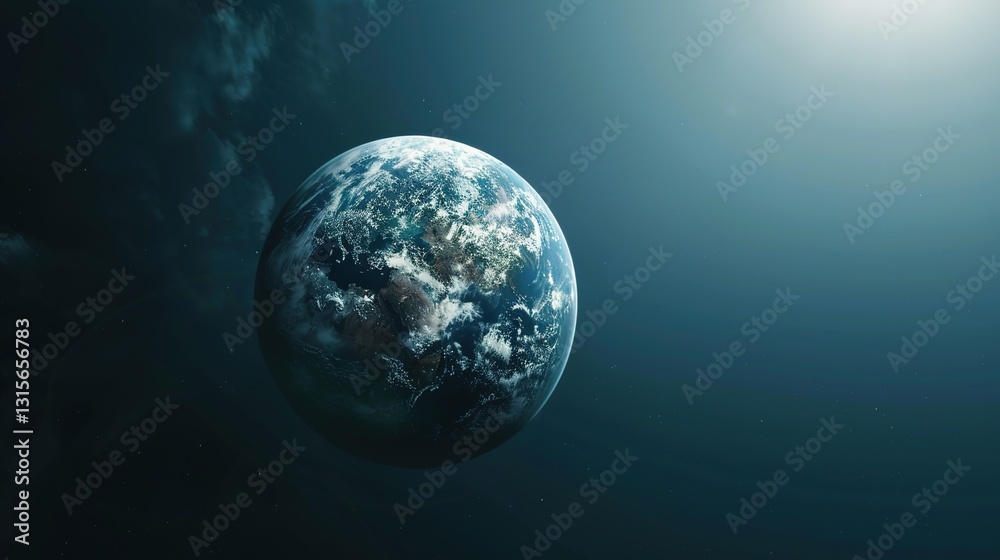 Fototapeta premium Environmental Protection Background of Earth Day: The Green Journey Amidst the Interweaving of Crisis and Turning Point