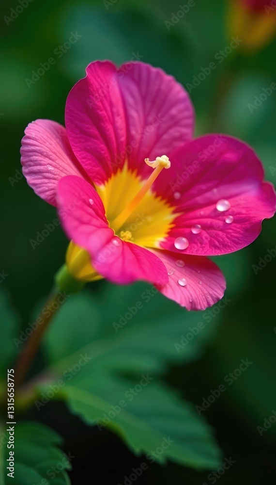 Droplets of rain cling to evening primrose petals, evening primrose, water droplets, petal details Droplets of rain cling to evening primrose petals, evening primrose, water droplets, petal details