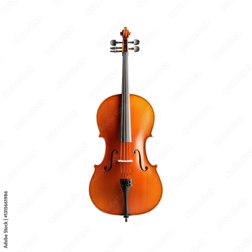 Fototapeta premium Elegant violin on a transparent background