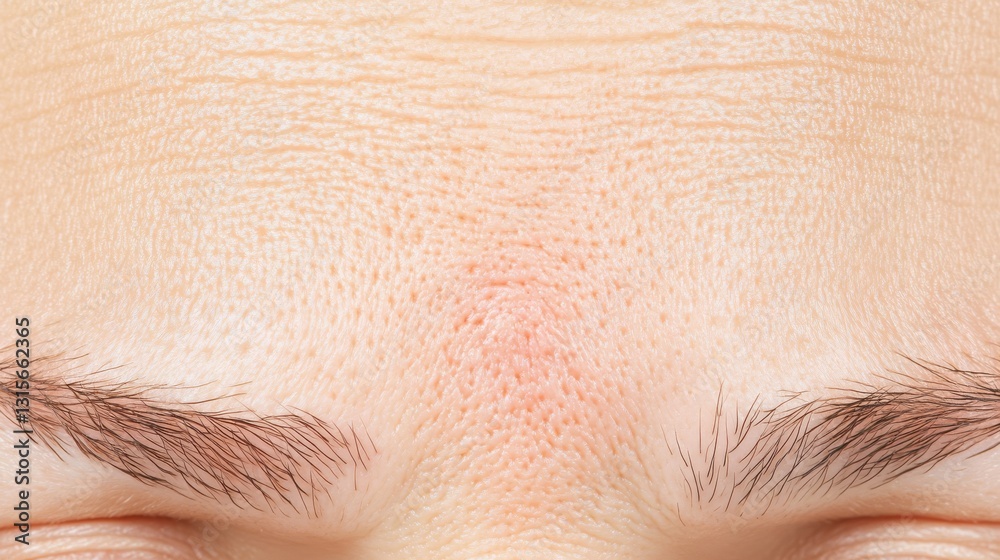 Acne pimple on skin, copy space. Acne pimple on skin, copy space.
