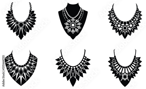 Statement Necklace silhouette vector