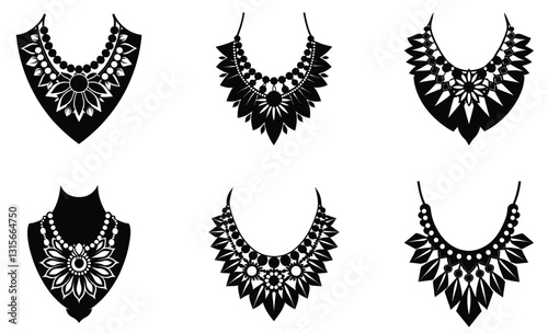 Statement Necklace silhouette vector