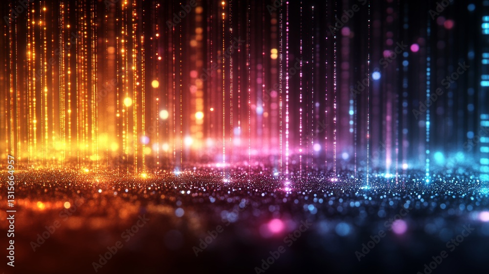 Fototapeta premium Digital design showcase glitch art urban environment high fidelity viewpoint pixel shift concept