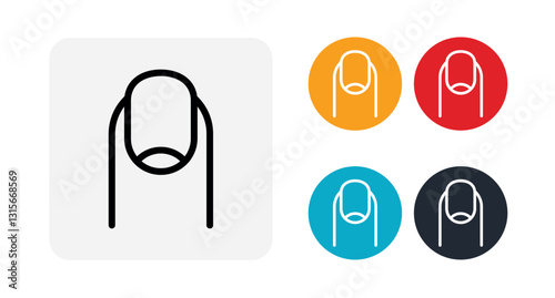 Finger with nail icon illustration isolated vector sign symbol