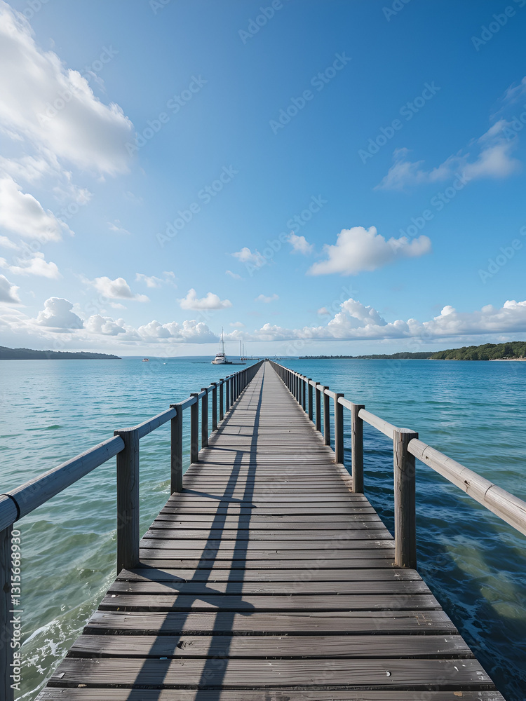 Redcliffe - Jetty on Moreton Bay. Beautiful simple AI generated image in 4K, unique. Redcliffe - Jetty on Moreton Bay. Beautiful simple AI generated image in 4K, unique.