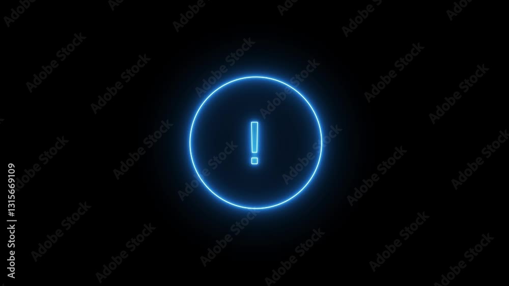 Waning attention icon animation. Risk signal alert, danger road warning concept. Waning attention icon animation. Risk signal alert, danger road warning concept.