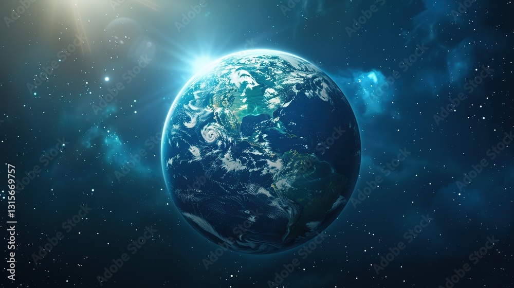Obraz premium Fresh Background of Earth Day: Tracing the Source of Environmental Actions under the New Voice of Nature