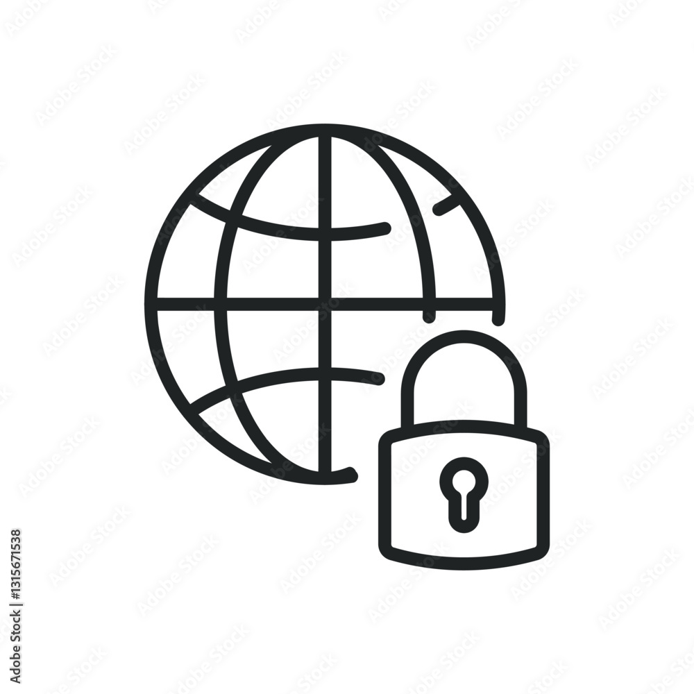 Internet security thin line icons. Editable stroke and Perfect pixel on transparent background Internet security thin line icons. Editable stroke and Perfect pixel on transparent background