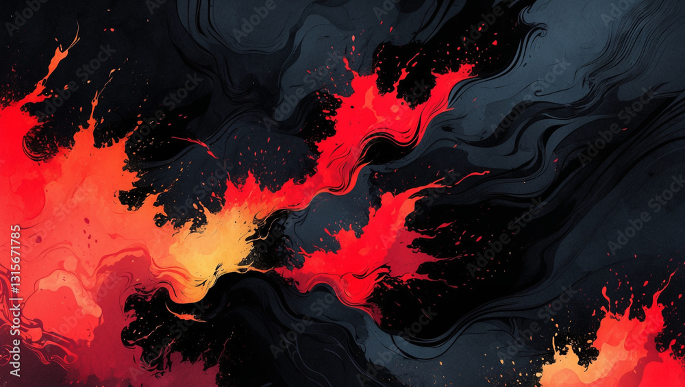Red and black abstract watercolor background Red and black abstract watercolor background
