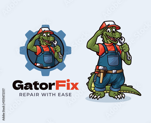 Mechanic Alligator Repair Mascot