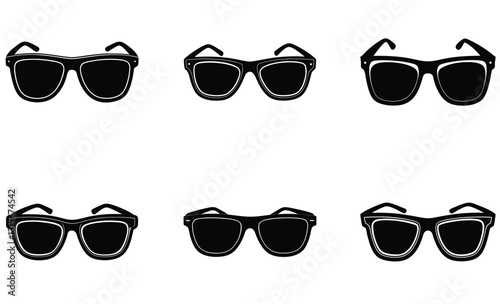 Wayfarer Sunglasses silhouette vector