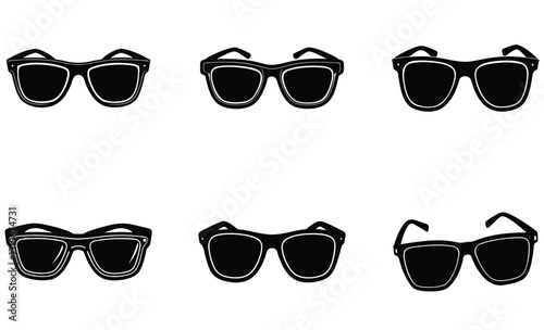 Wayfarer Sunglasses silhouette vector