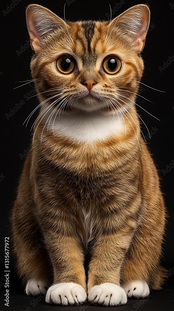 Obraz premium Curious Cat Studio Portrait.
