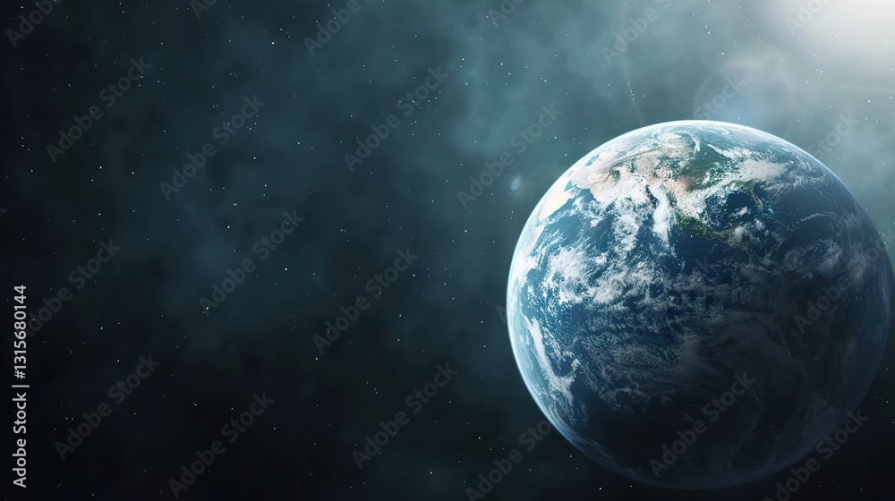 Fototapeta premium Future Background of Earth Day: Searching for the Light of Hope on the New Journey of Environmental Protection